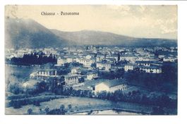 Chiasso (TI) Panorama - Stadtpartie mit Wohnhäusern - 1910