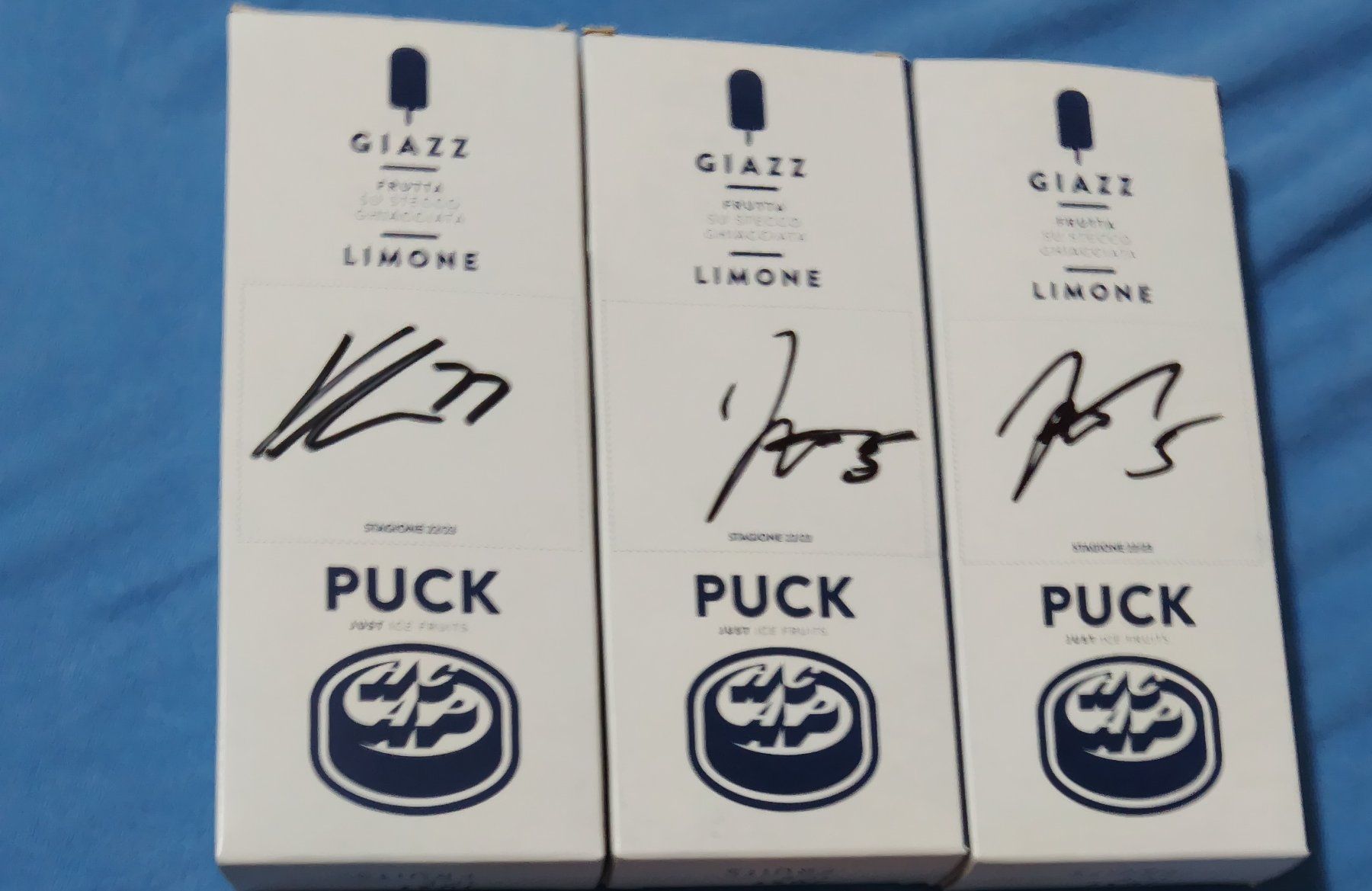 Autografi: scatole gelati hcap autografate – Usato da Sigirino venduto da acquila16 1