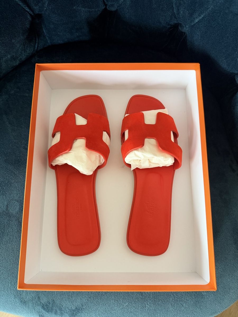 Hermès Damenschuhe: Sandali Hermes Oran Rosso corallo – Neu (gemäss Beschreibung) aus Lugano von fer_ckb9
