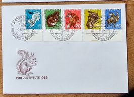 FDC PJ Satz mit Tabs mit Sst S-CHANF 1.XII.66