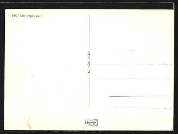 Cartoline postali: AK Mellingen, Flugaufnahme des Ortes – Usato da Berlin venduto da bartko-reher 1
