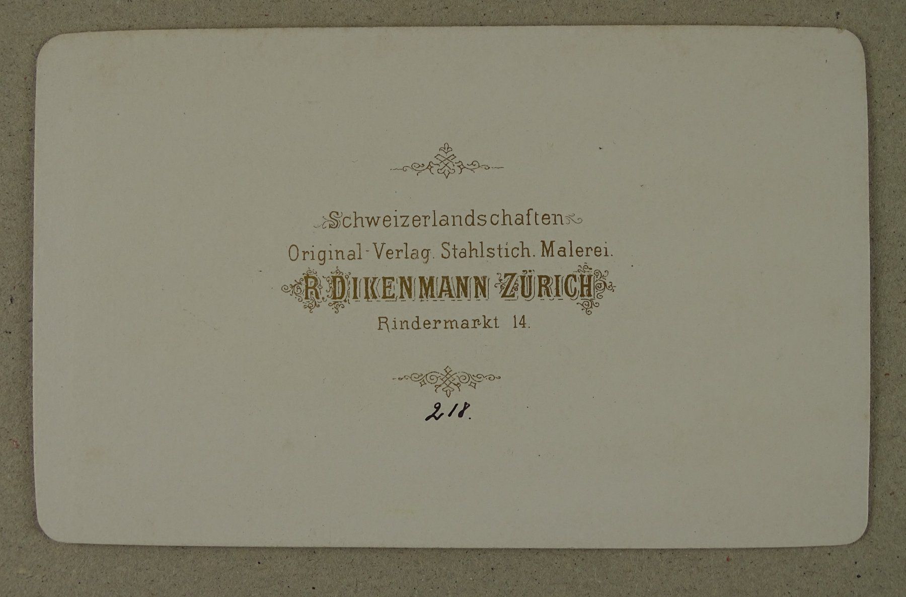 Stiche: SAMADEN, ALTKOLORIERTE AQUATINTA VON DIKENMANN – Gebraucht aus Grüningen von Kartensammler 2