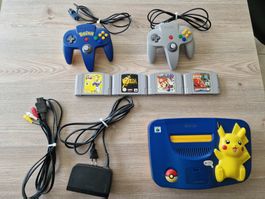 Nintendo 64, 4 Spiele, 2 Controller, Guter Zustand