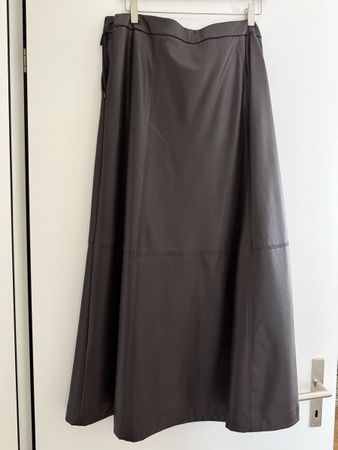 Lederrock VERO MODA dunkelbraun Grösse L