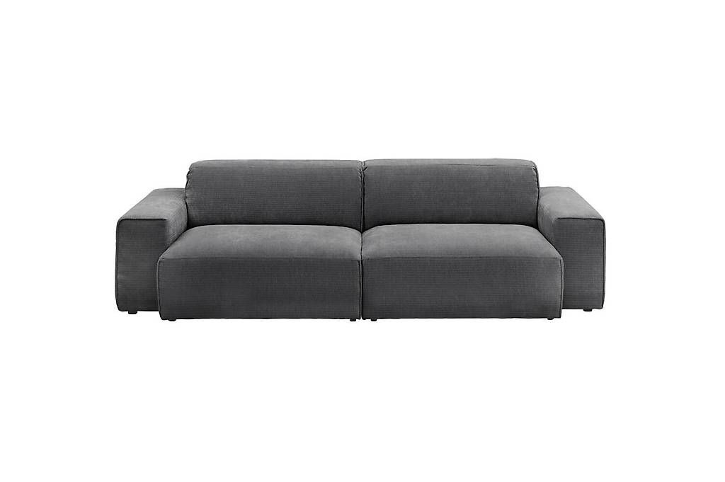 Sofas: Sofa East in Cord Monty anthrazit – Neu und originalverpackt aus Bischofszell von deluxe-moebel