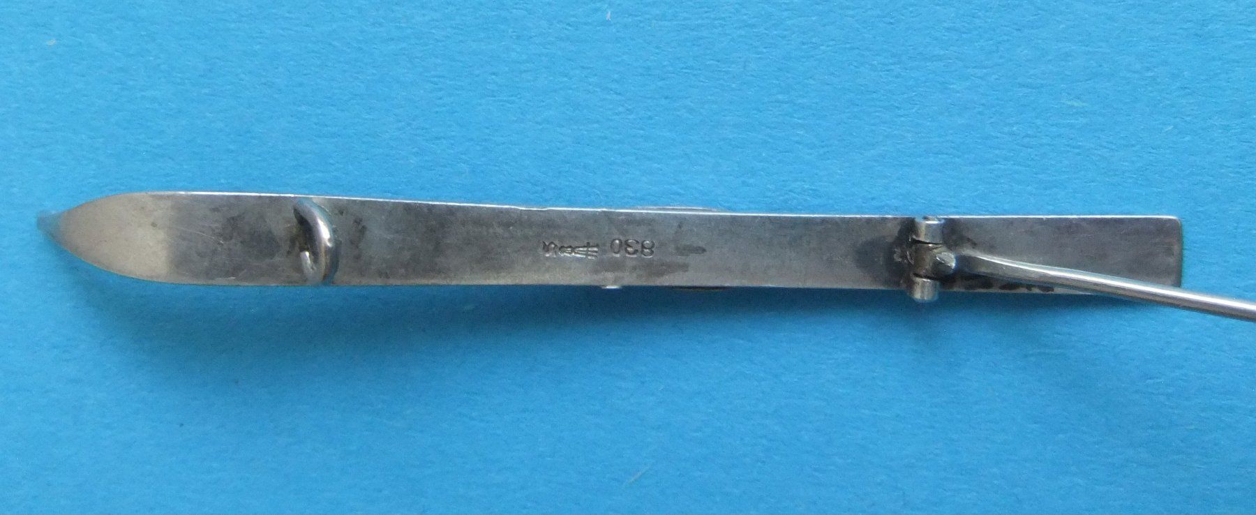 Spille & Fermagli: Vintage Silbernadel Schmuck Ski – Usato da St. Niklaus VS venduto da wunschlos54 1