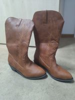 Damen Cowboystiefel, Gr. 38, Karamel