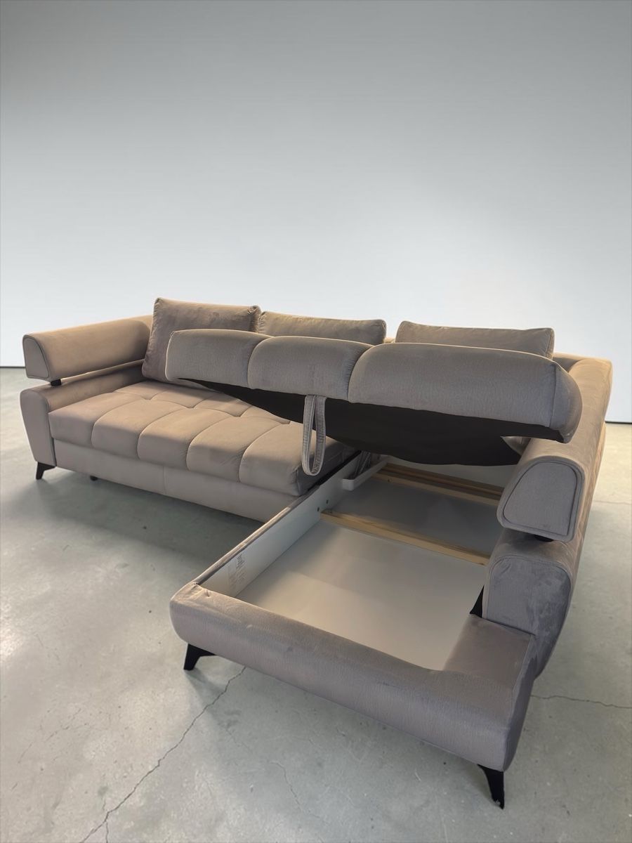 Sofas: Ecksofa mit Schlaffunktion und Stauraum, silbergrau – D'occasion à Fehraltorf par Sofalab.swiss 8