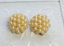 Elegante Vintage Ohrclips mit Perlen – Zeitloser Schmuck!