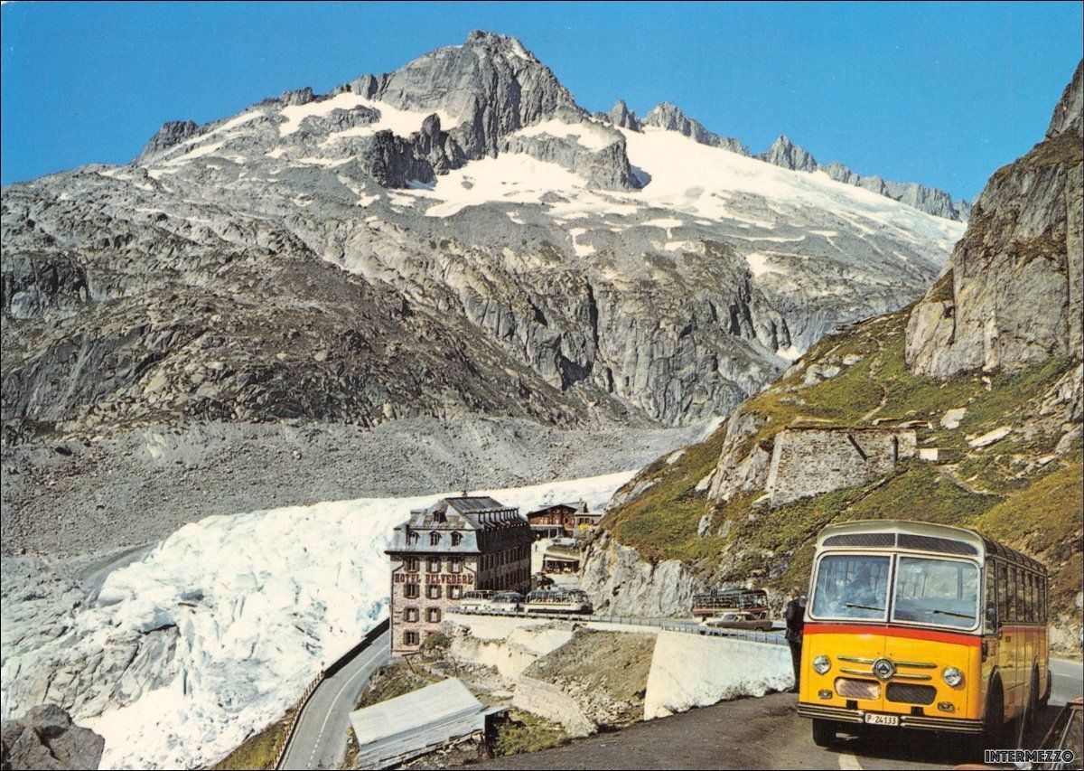 Ansichtskarten: Postauto // Saurer Furka Pass Belvédere – Gebraucht aus Basel von intermezzo12