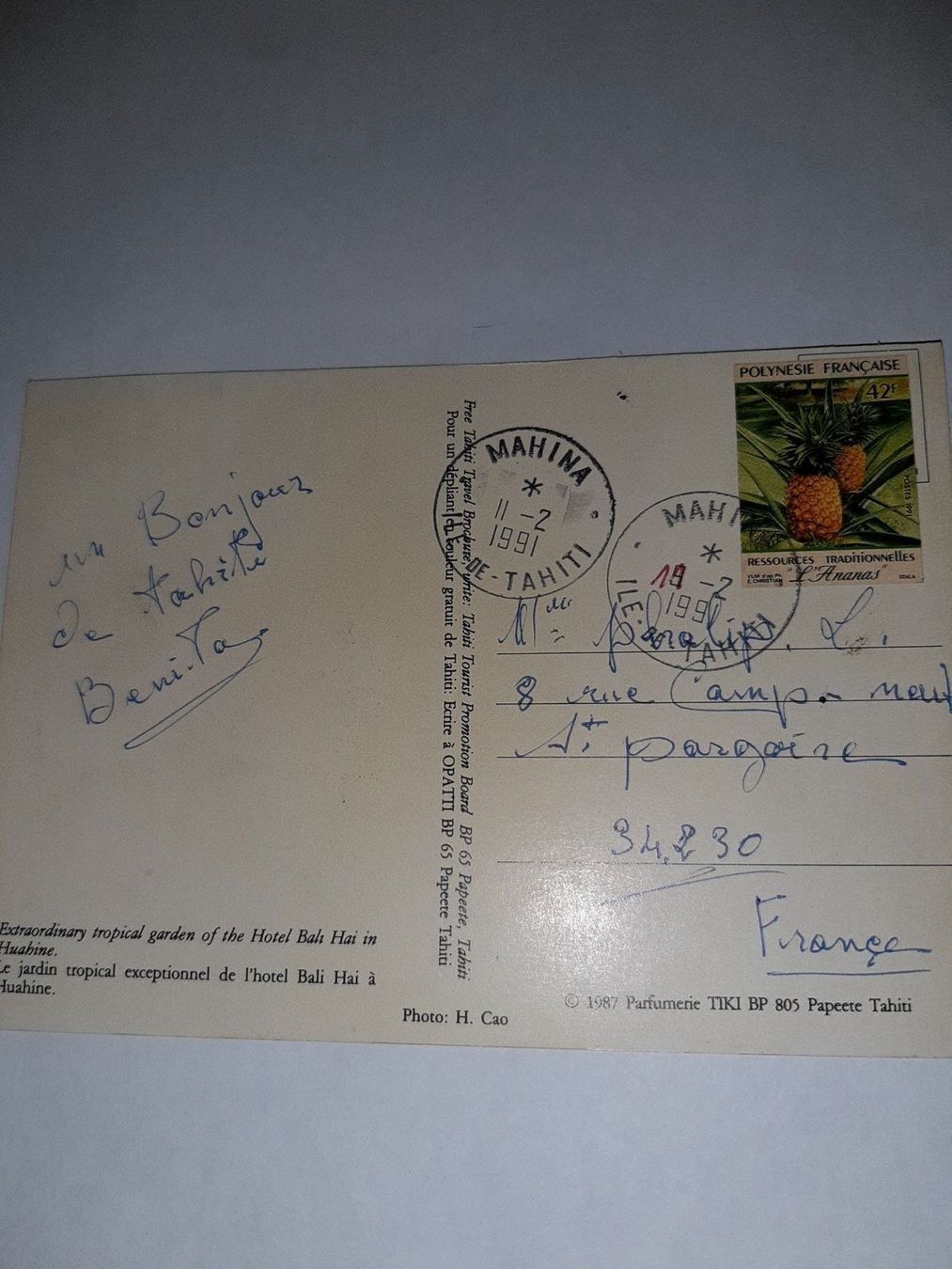 Cartoline postali: Carte post timbre de polynesie française – Usato da Le locle venduto da juliensaran