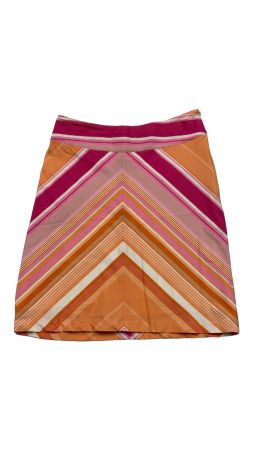 More&More Minirock 34 gestreift Muster pink orange Baumwolle