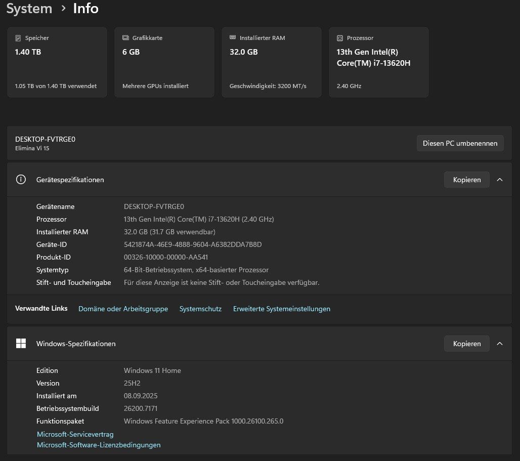 Notebook: PCspeciallist Elimina Vi 15 – Usato da Bättwil venduto da Noric 6