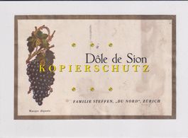 Etikette für Wein - Dôle de Sion /bd