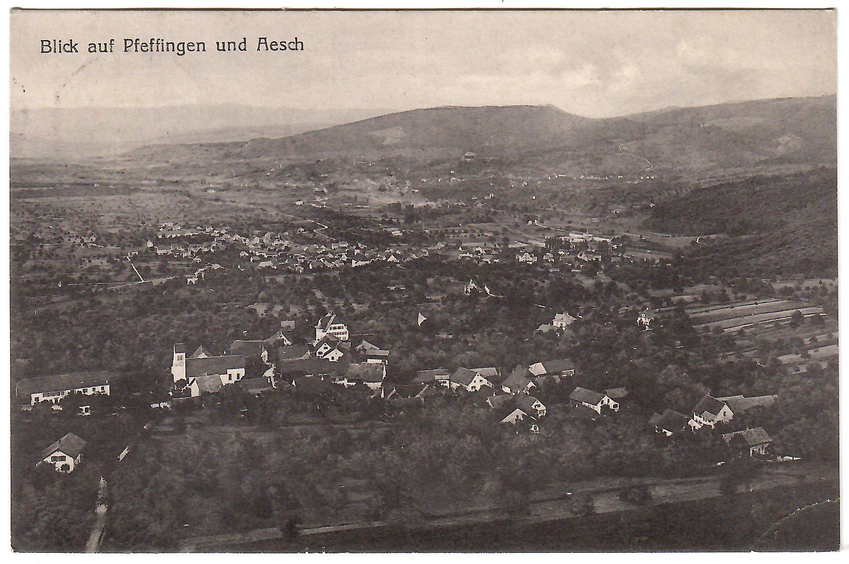 Cartoline postali: Ansichtskarte 'Blick auf Pfeffingen und Aesch' – Usato da Kerns venduto da etma3