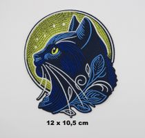 KATZE - Aufnäher - Aufbügler - Stickerei - 12x10,5cm
