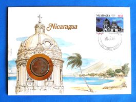 NICARAGUA - Münzbrief 1984 - TOP ERHALTUNG !!!