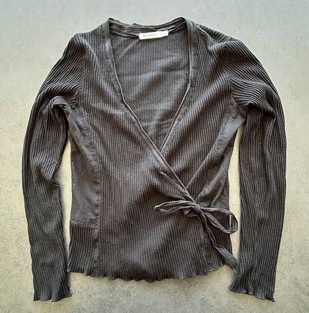 Sandwich Wickel-Jacke schwarz