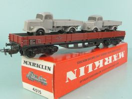 Märklin H0 4515 Niederbordwagen mit Lkw