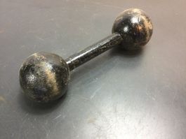 Gebrauchte Gusseisen Hantel Kurzhantel Vintage Retro Fitness