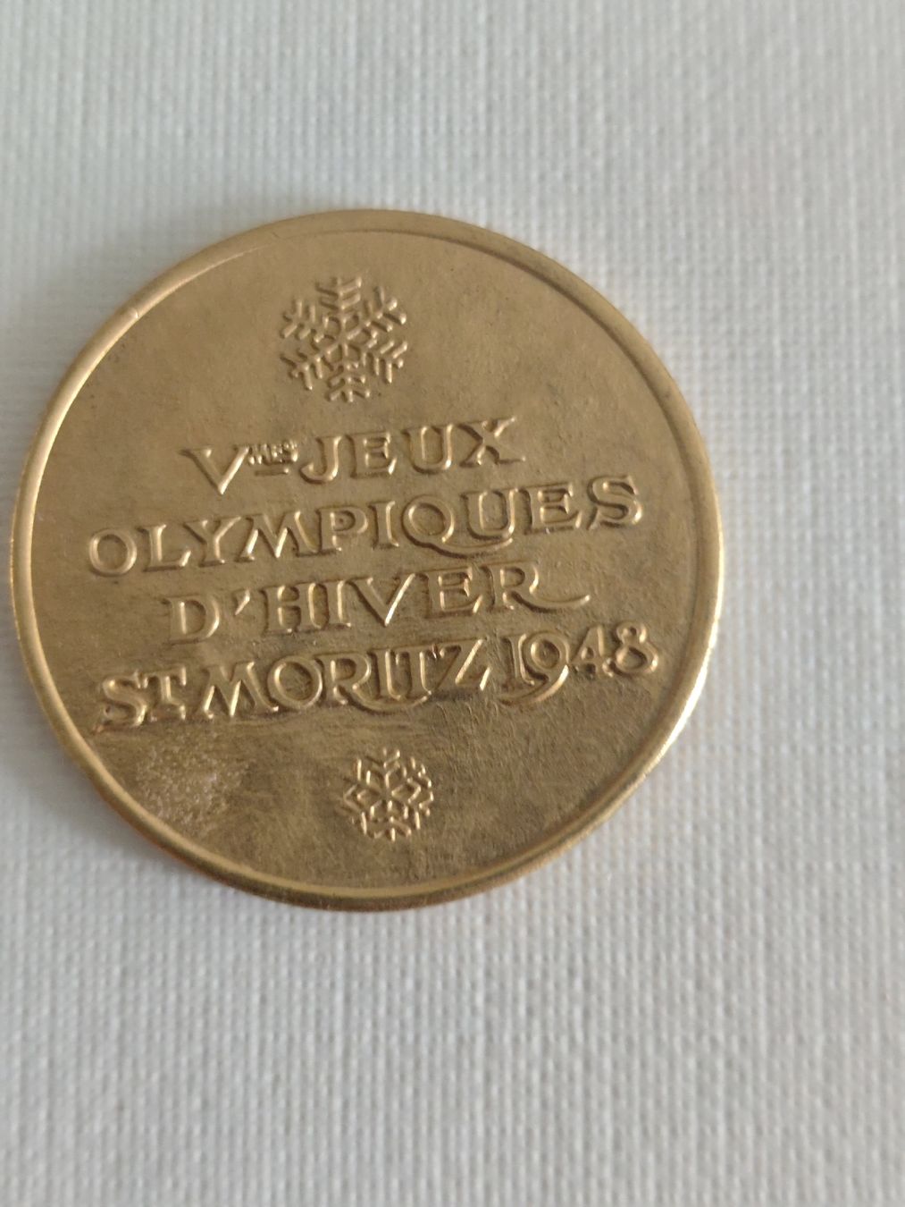 Medaglie: Medal Winter Olympics St Moritz 1948 commemorative – Usato da St moritz venduto da apog 1