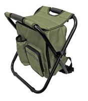 Sitzhocker faltbar als Rucksack mit Kühltasche  36500