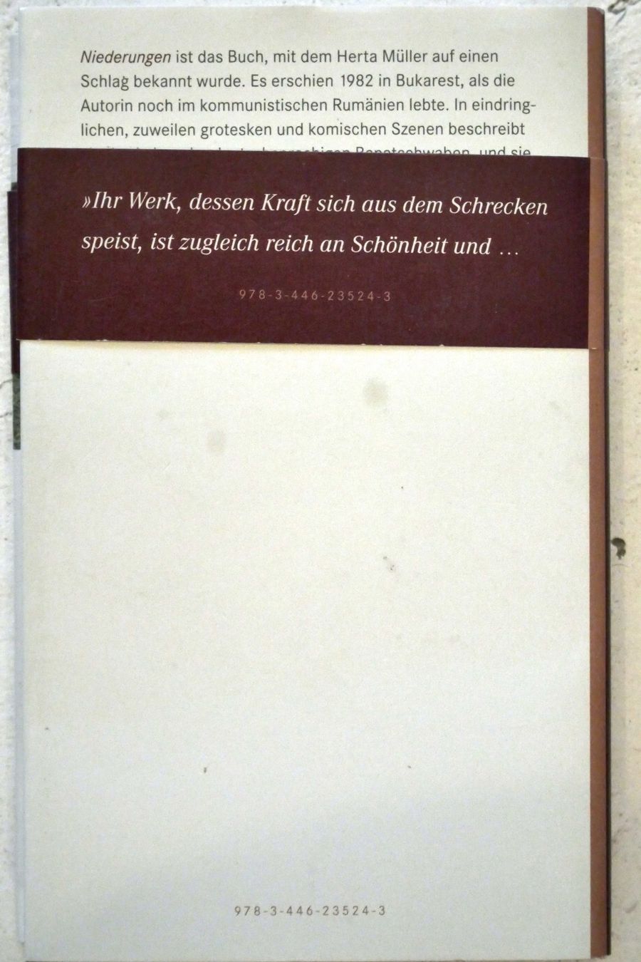 Libri: Herta Müller: Niederungen – Usato da Adliswil venduto da Dkain 1