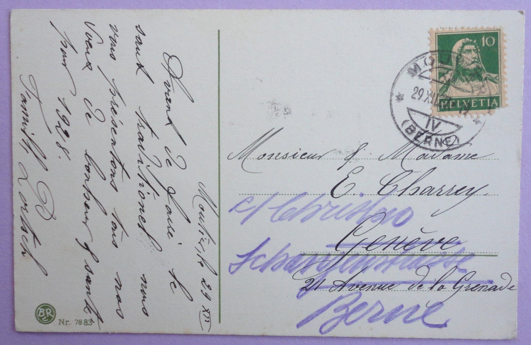 Cartoline postali: Bonne et heureuse année – Usato da Fétigny venduto da Billy2miny 1