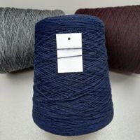 Papi Fabio Seide 50% & Merino Extra 50% Kette, 440g blau mel