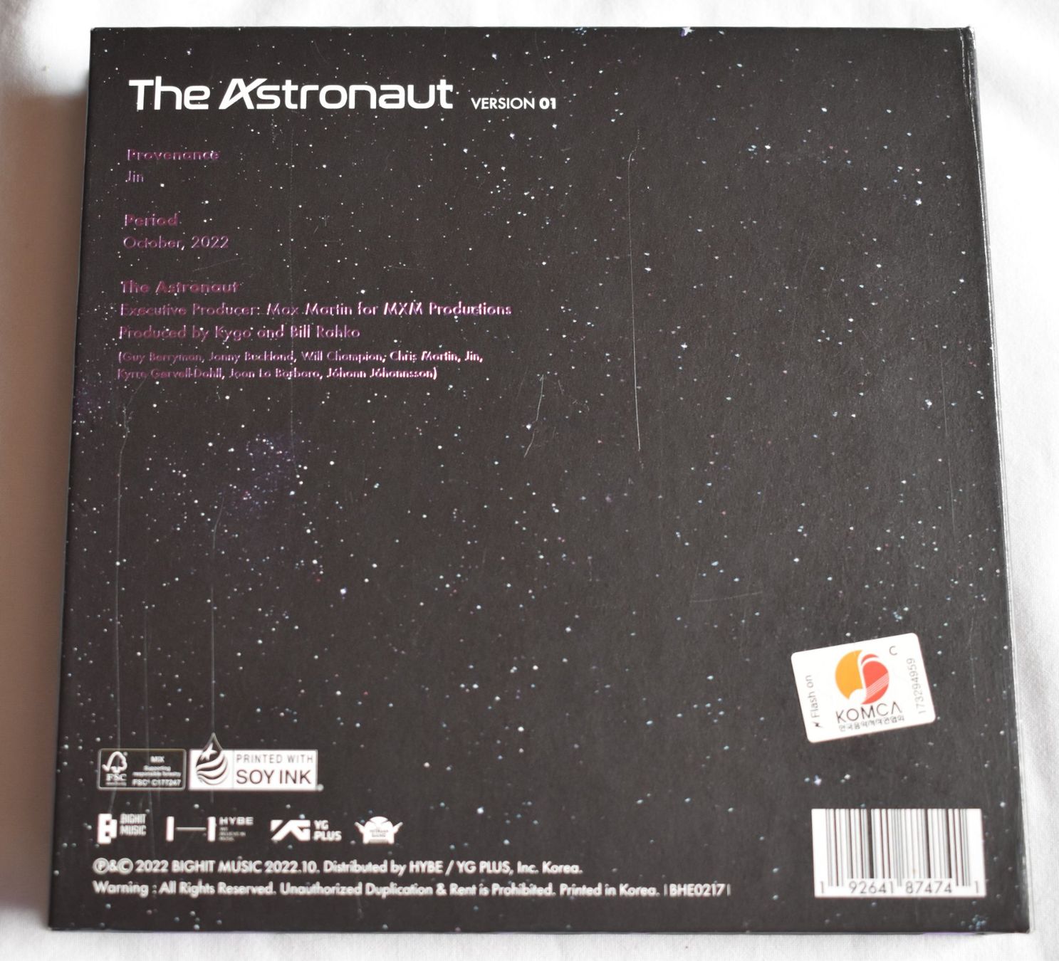 CDs: JIN ALBUM THE ASTRONAUT VERSION 01 – Gebraucht aus Luthern von Babyorange1 1