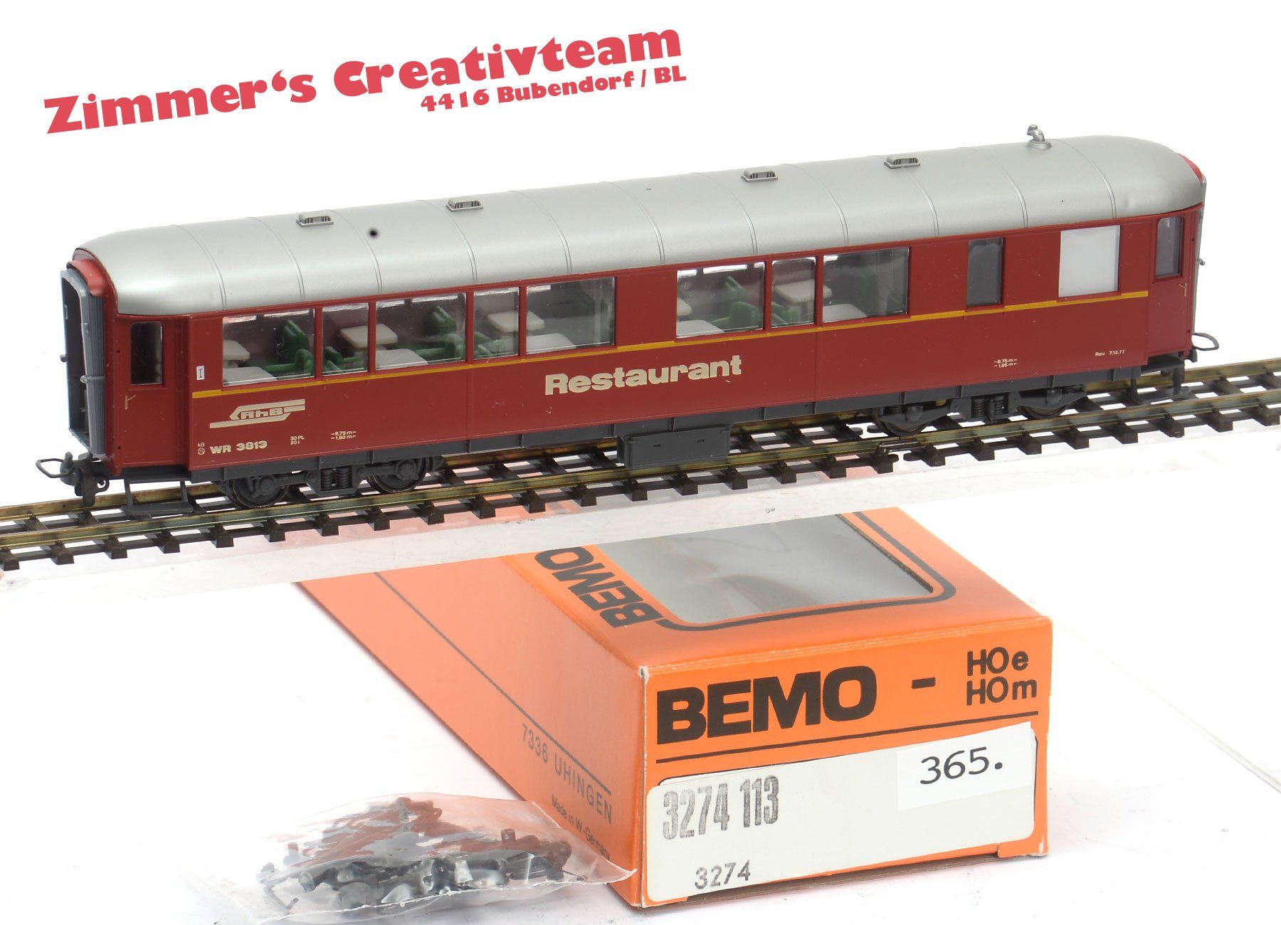 Bemo Modelleisenbahnen: Bemo RhB Speisewagen 3247 113, H0m OVP – Neu (gemäss Beschreibung) aus Bubendorf von zimmers_creativteam
