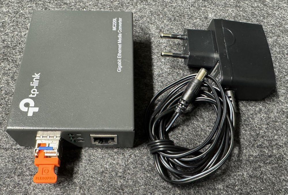 Mediaconverter TP-Link MC220L (z.B. für Init7) mit Optik 2
