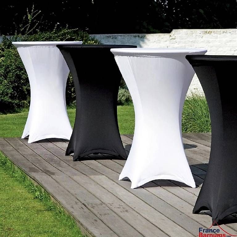 Set di tavolo e panche: Location de table haute / mange debout blanc ou noir – Usato da Mont-sur-Lausanne venduto da iva_tqk2 1