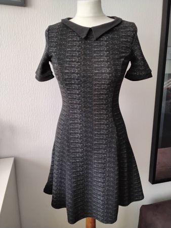 Robe grise élégante avec col,  H&M T38