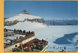 DIABLERETS Vue du Restaurant Glacier des Diablerets, Skieur