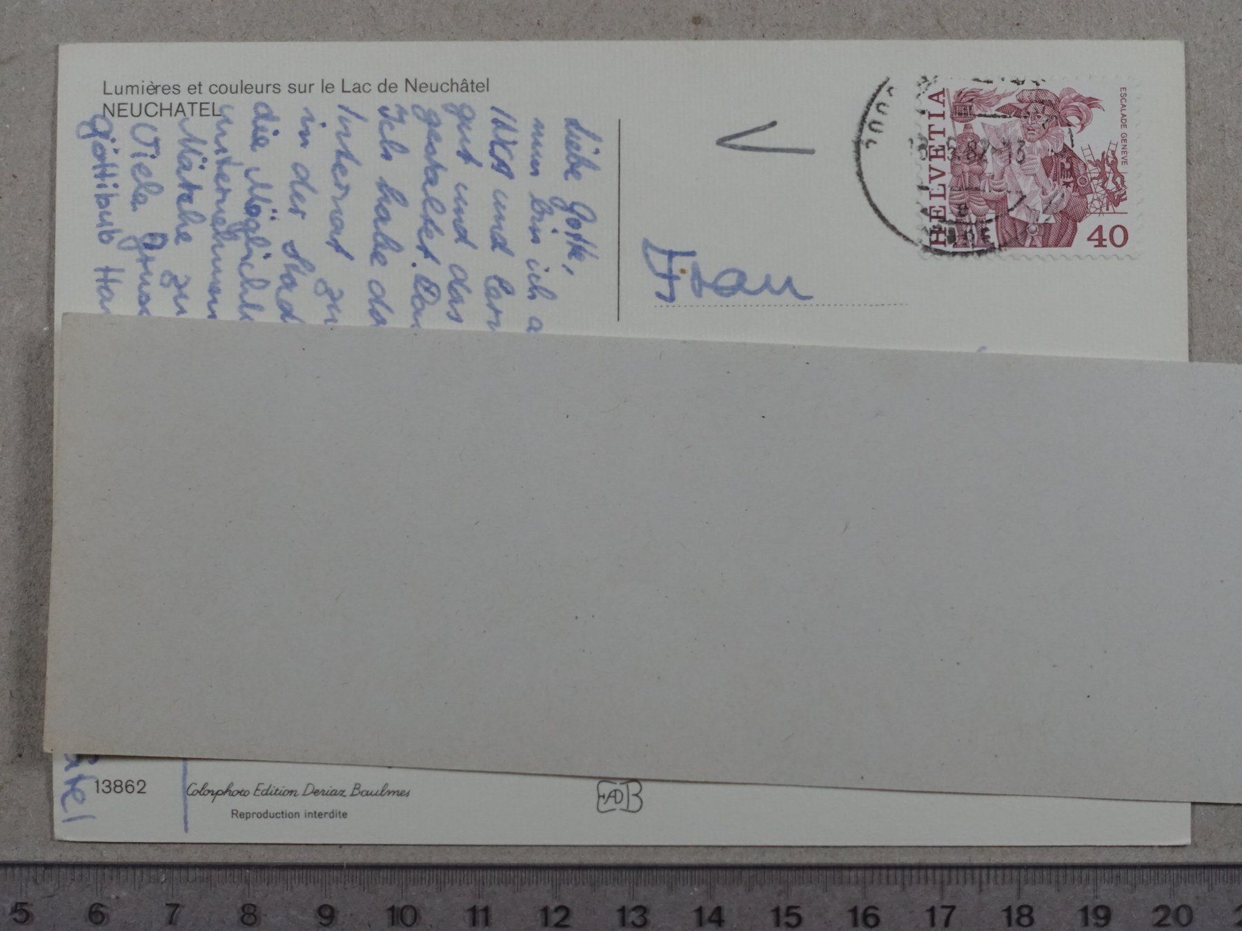 Cartoline postali: Neuchâtel, 1982 – Usato da Lenzburg venduto da fh1 1