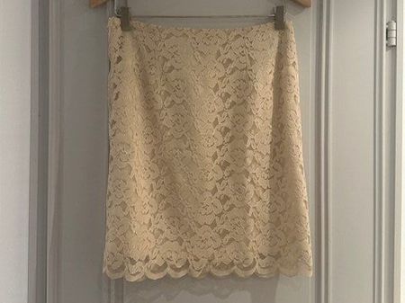 Edler Ralph Lauren Rock/Jupe , Gr. 36/38, aus beiger Spitze
