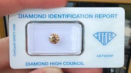 Diamant 1.02 ct Fancy Intense Yellowish Brown HRD Antwerpen