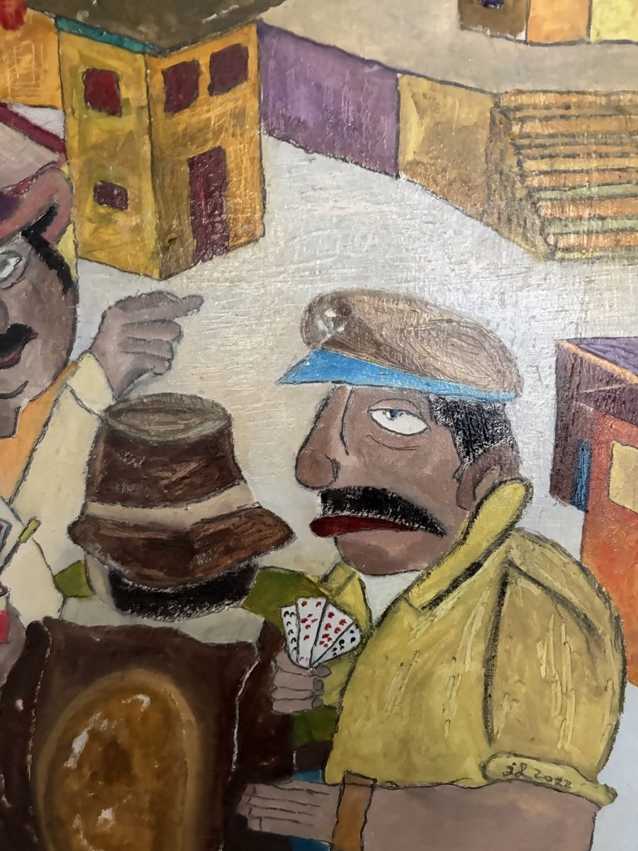 Foto & Immagini: Bild auf Leinwand Stadtmotiv/Persone – Usato da Meierskappel venduto da Hala03 1