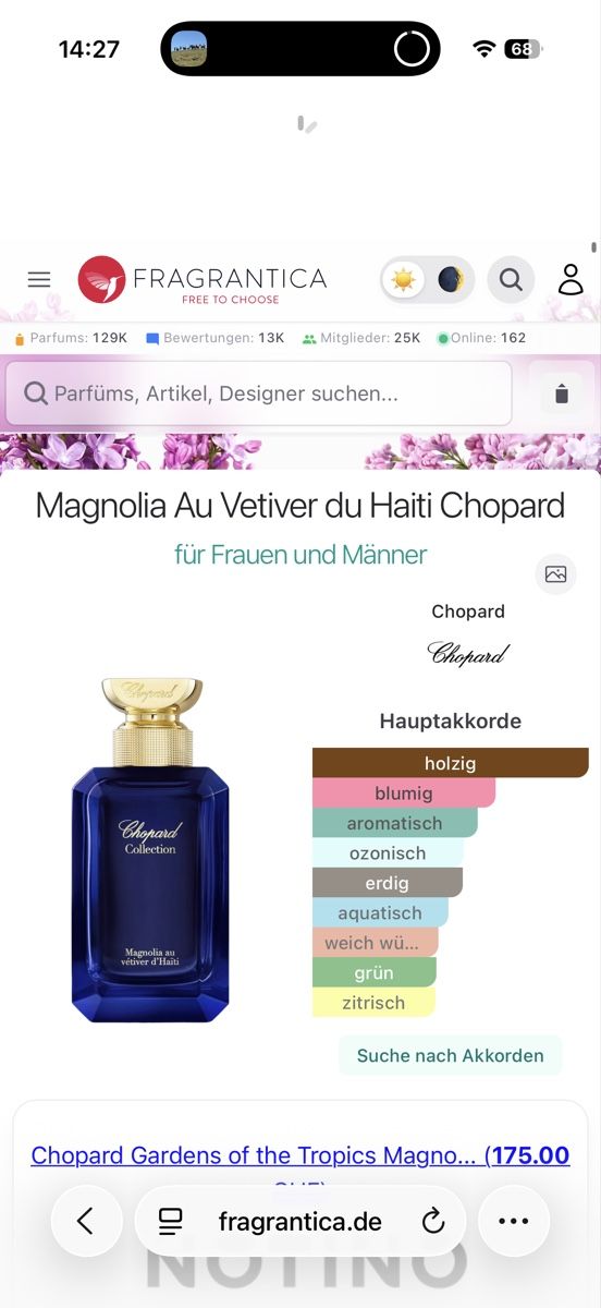 Chopard Parfum & Eau de Toilette: Chopard Magnolia Vetiver Haiti, 2 ml – Gebraucht aus Sursee von nri_g5z8 1