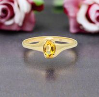 Citrin Ring in Gelbgold 750