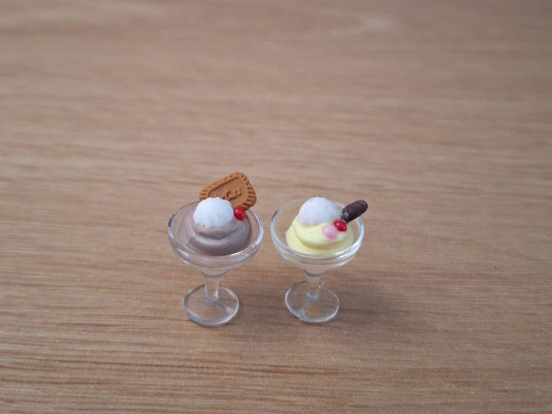 Case e mobili per bambole: Schoko und Vanille Puding Handgemacht – Nuovo (secondo la descrizione) da Zürich venduto da HandmadeTinyFood 4