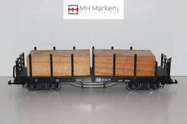 LGB 45690 Rungenwagen Ssm der DR mit Holzladung Spur G o.OVP