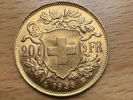 Gold Vreneli  20 FR 1935