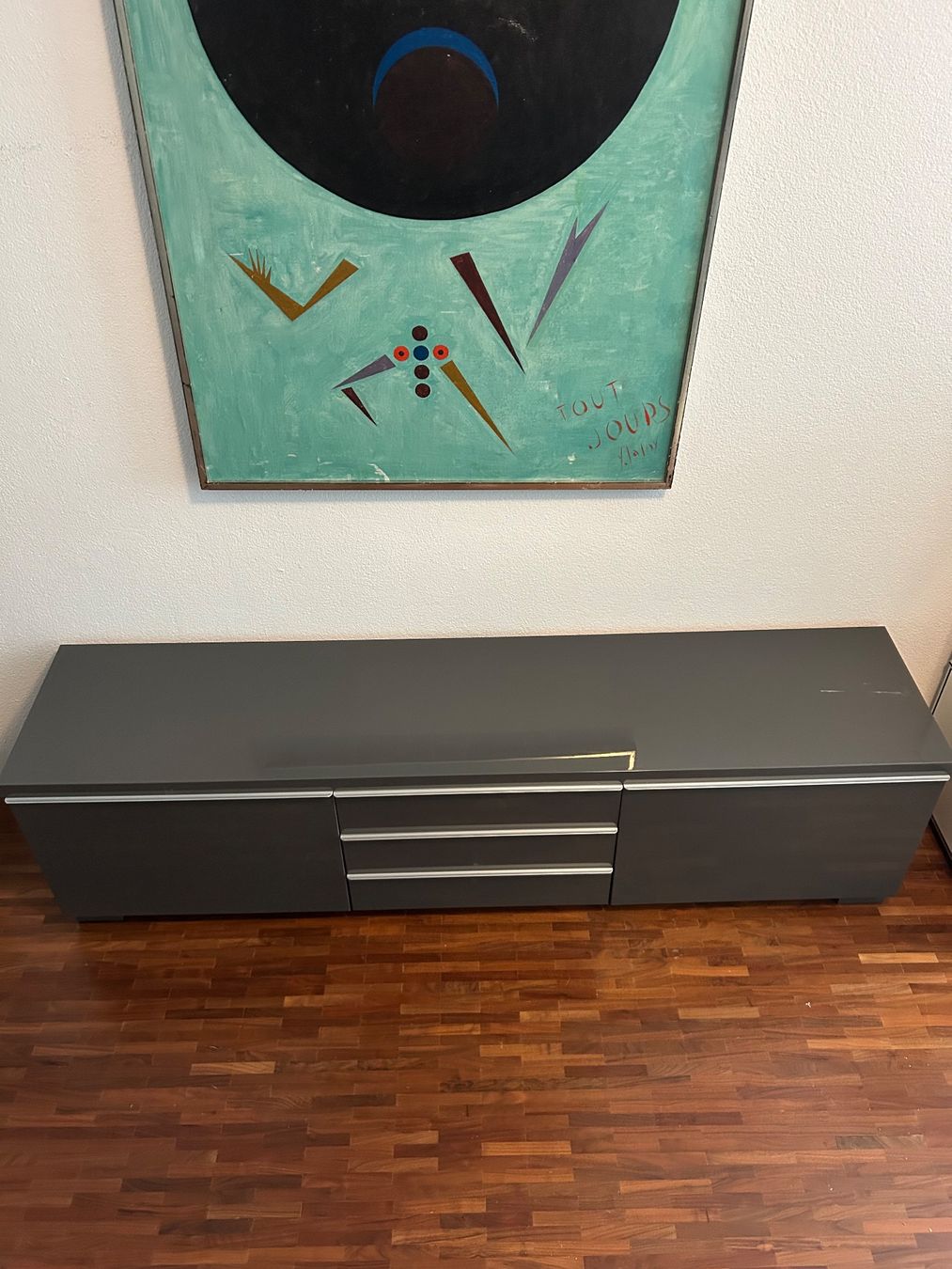 Pfister Mobili TV: Elegantes Sideboard in Anthrazit, Hochglanz – Usato da Thalwil venduto da sera011