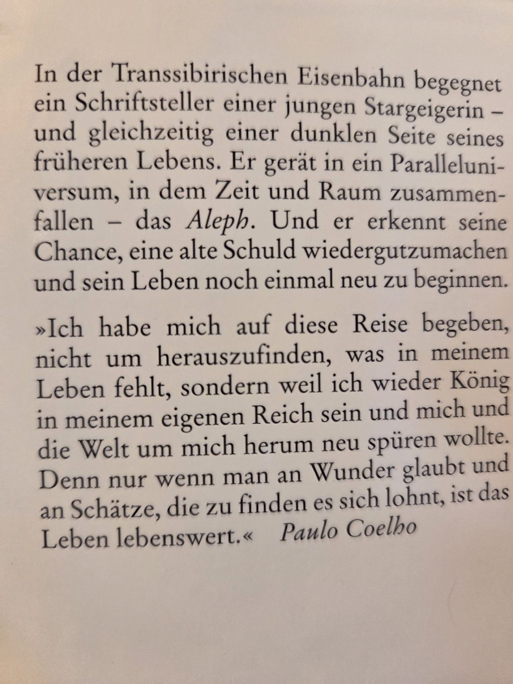 Libri: Paulo Coelho: Aleph Roman – Usato da Kriegstetten venduto da Urlaus 1