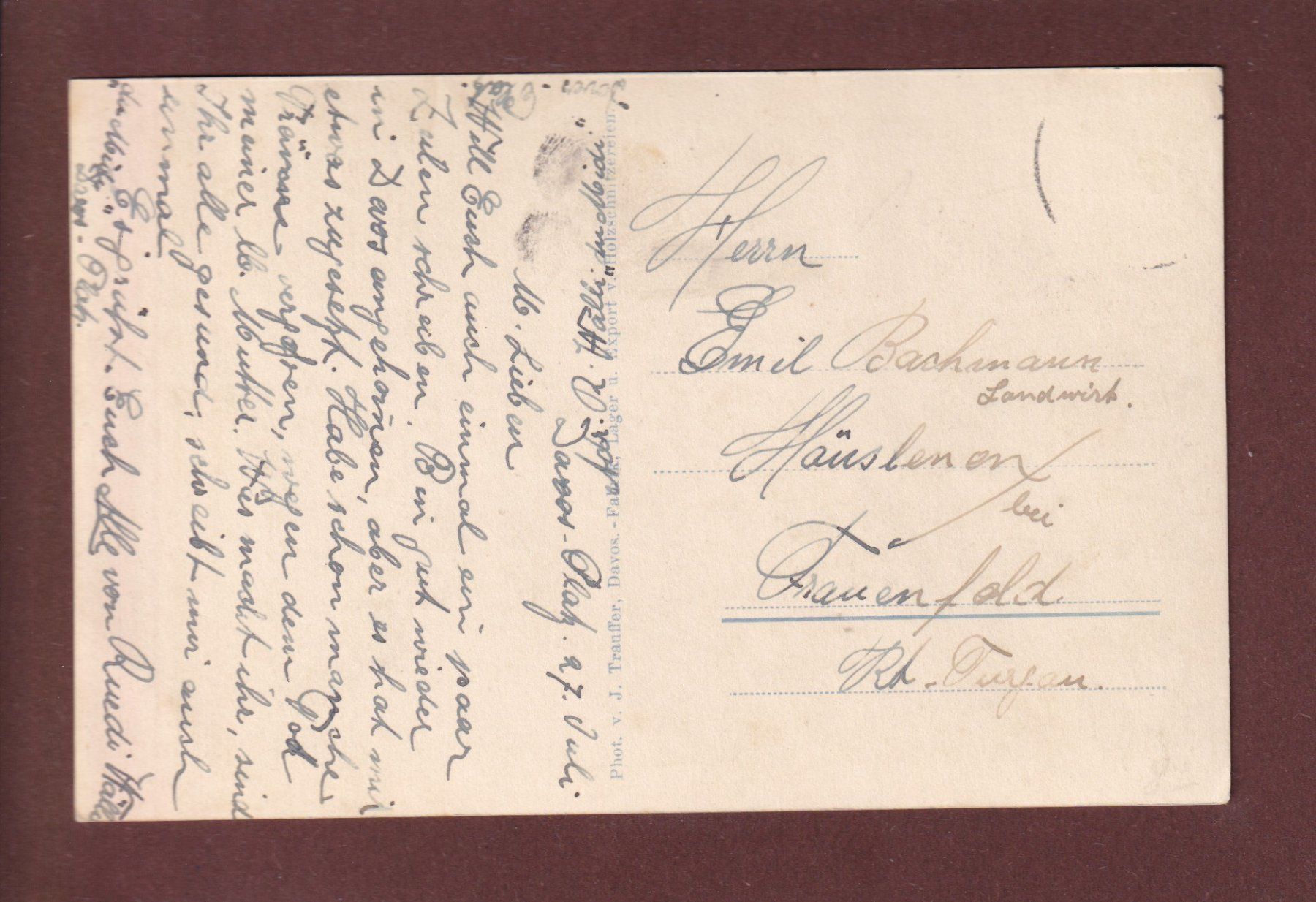 Cartoline postali: DAVOS - Teilansicht – Usato da Pully venduto da nicecards 1