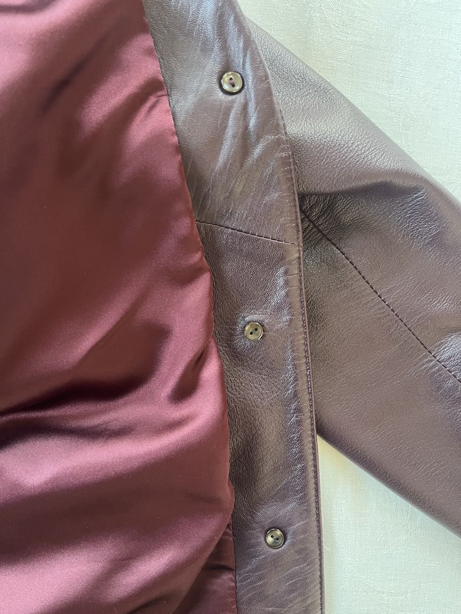 Giacche: Aubergine Leather Jacket / Long Blazer -Size S – Usato da Zürich venduto da chuck843 7