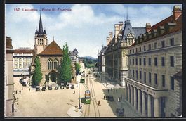 Lausanne, Place St. Francois, Strassenba