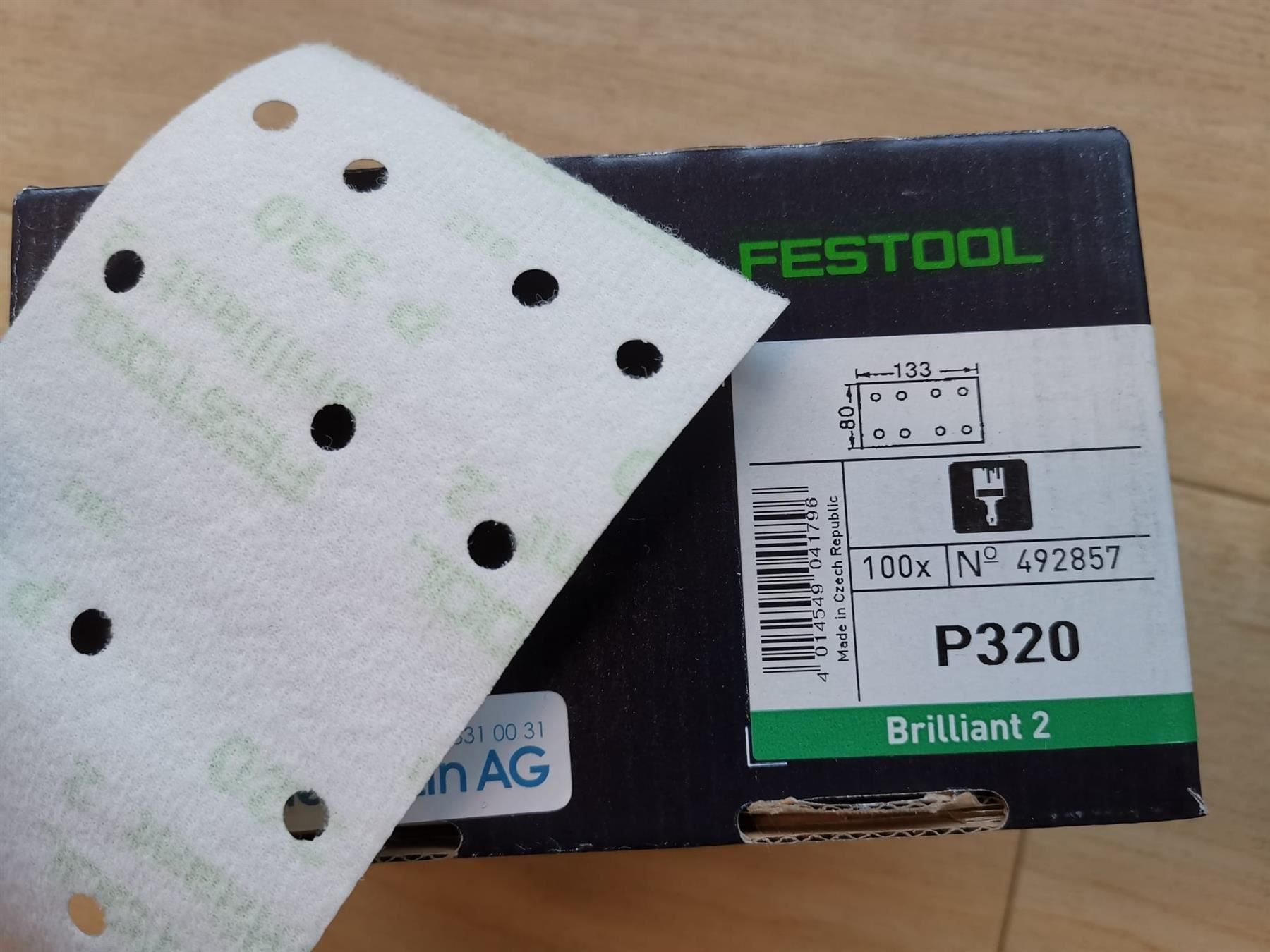 Festool Smerigliatrici & Lucidatrici: Schleifpapier Festool 80x133 Korn 320 – Nuovo e nell'imballaggio originale da Ried (Muotathal) venduto da mprofi58